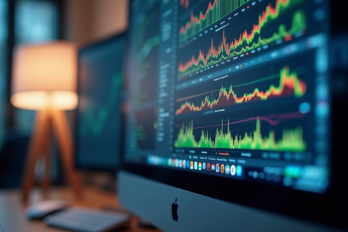 Zoom sur moniteur d ordinateur affichant une video 1080p